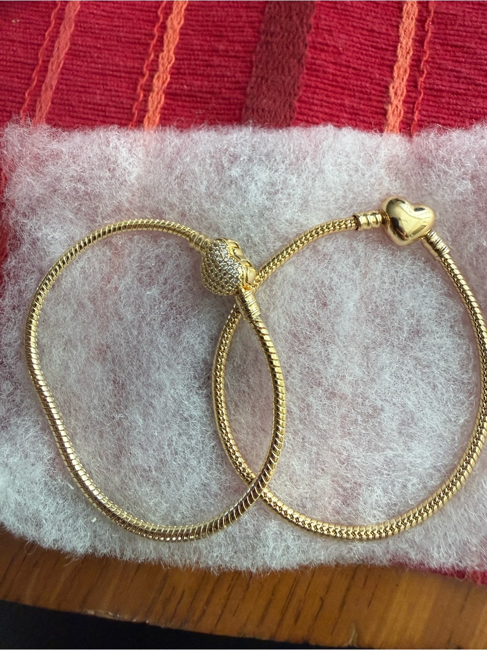 Pandora Gold Heart Station Bracelet with Pavé Charm 2 for the price of one